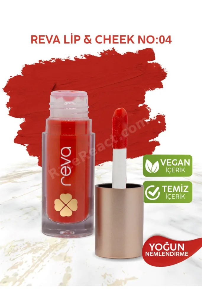 Vegan & Temiz İçerikli Lip & Cheek Tint – 2’si 1 Arada Doğal Renk, Nem ve Işıltı