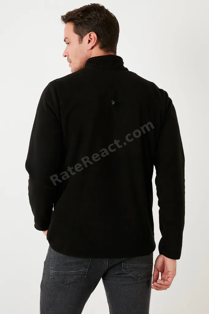 Slim Fit Anti-Pilling Tüylenme Yapmayan Bato Yaka Soğuk Geçirmez Şardonlu Polar Erkek POLAR