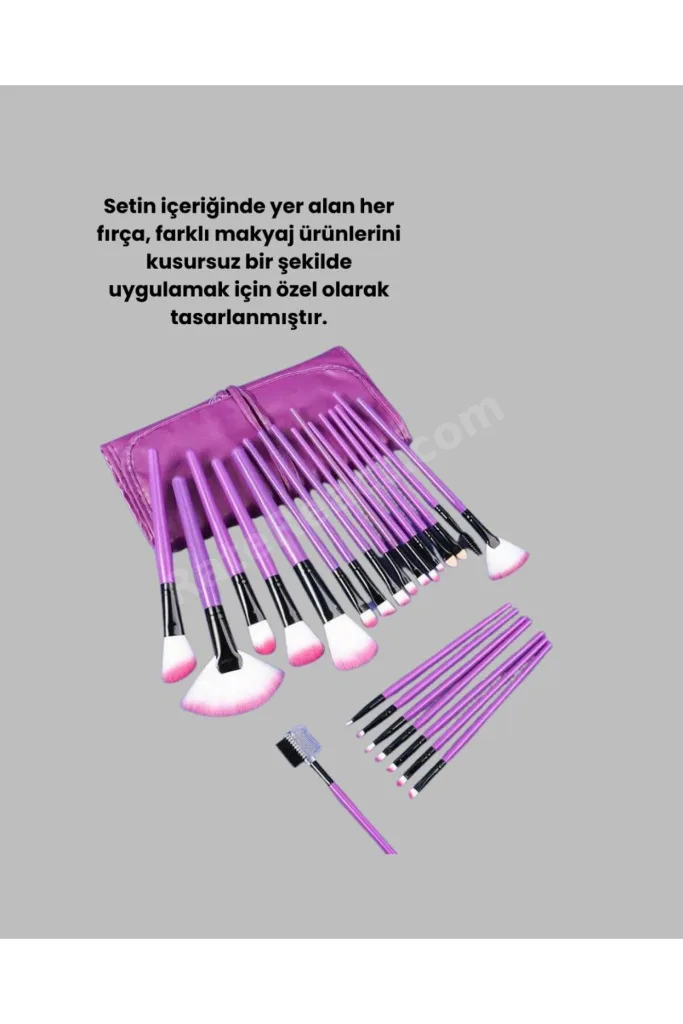 Profesyonel Makyaj Uygulamalarına Özel 12 Parça Kompakt ve Hafif Makyaj Fırça Seti
