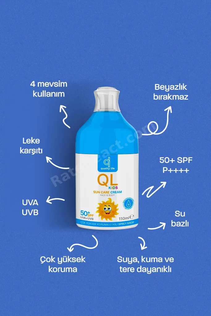Ql Bebek Ve Yetişkin Güneş Kremi Seti 50+ Faktör 110 Ml Leke Karşıtı