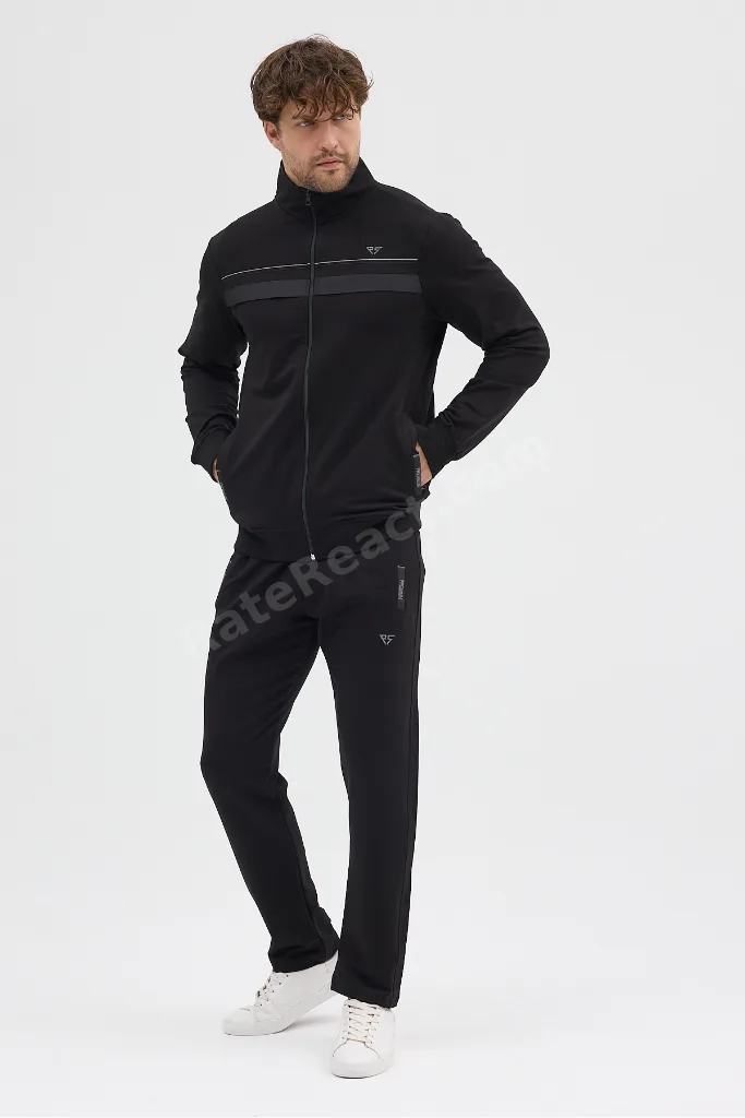 Kompakt Pamuklu Comfort Fit Erkek Hakim Yaka Eşofman Takım DAWRAZZ-3036