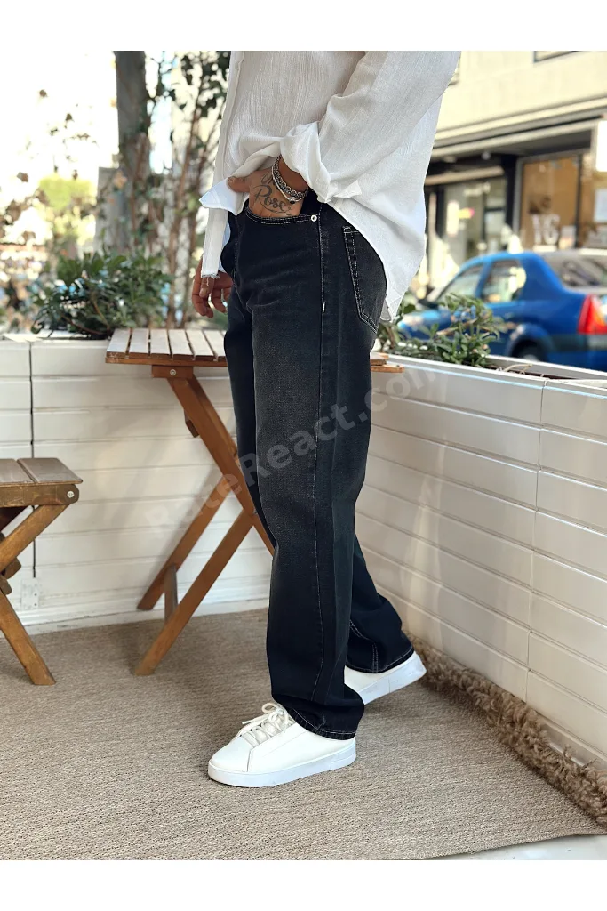 Regular Kalıp Kot Pantolon Siyah