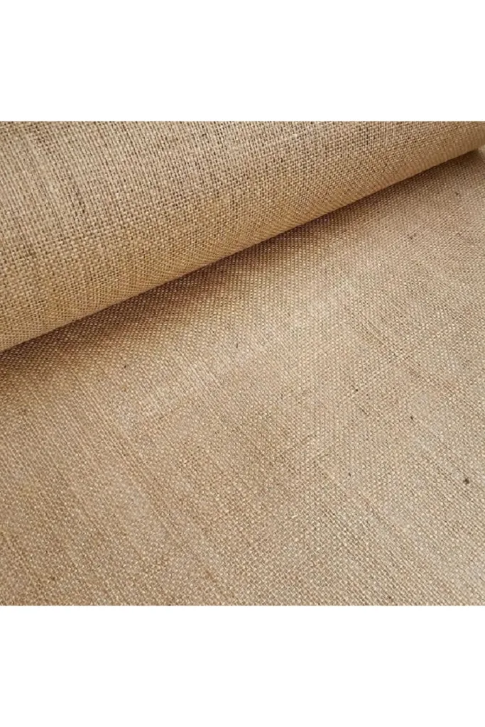 Jüt Kumaş 150 CM x 1 Metre Lüks Jüt Hasır Kumaşı Kokusuz ve Tüysüz 10 ONS