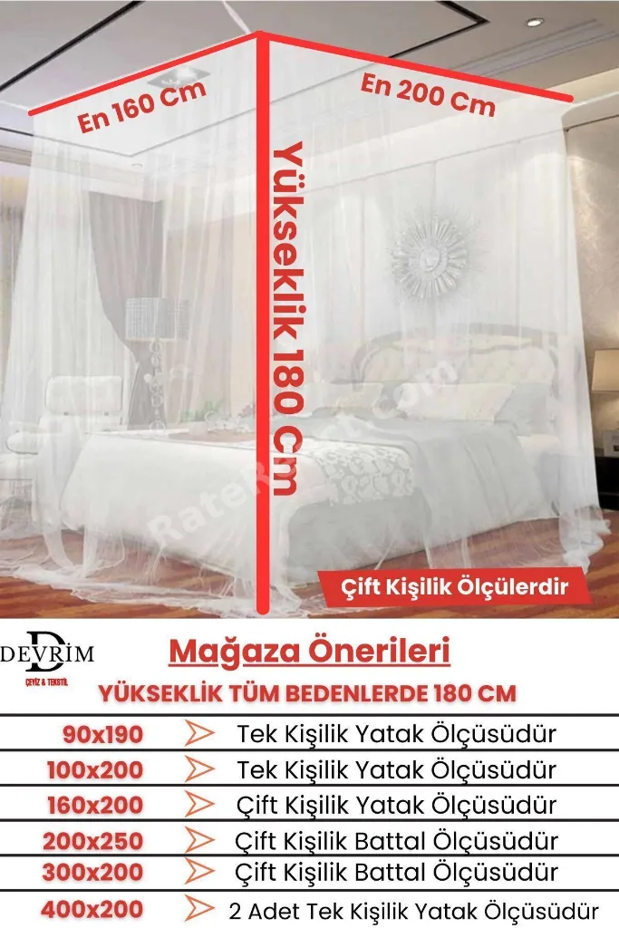 Lüks 1.sınıf Özel Tasarım Cibinlik , Sineklik Çift Kişilik 200x200