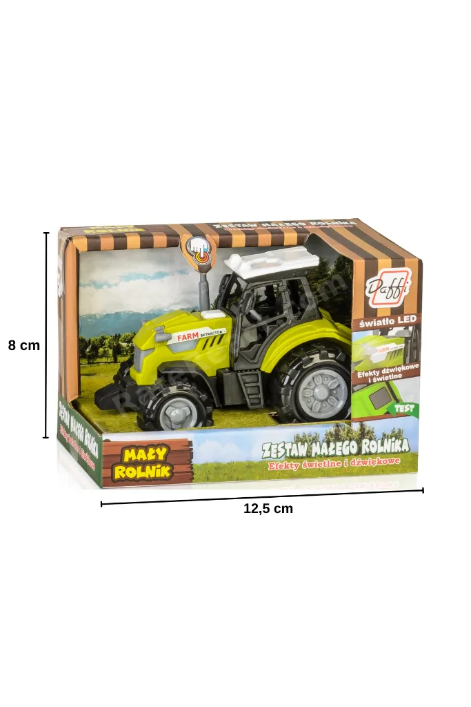 Sesli ve Işıklı Oyuncak Traktör - Yeşil Gerçekçi Çiftlik Aracı (11 cm)
