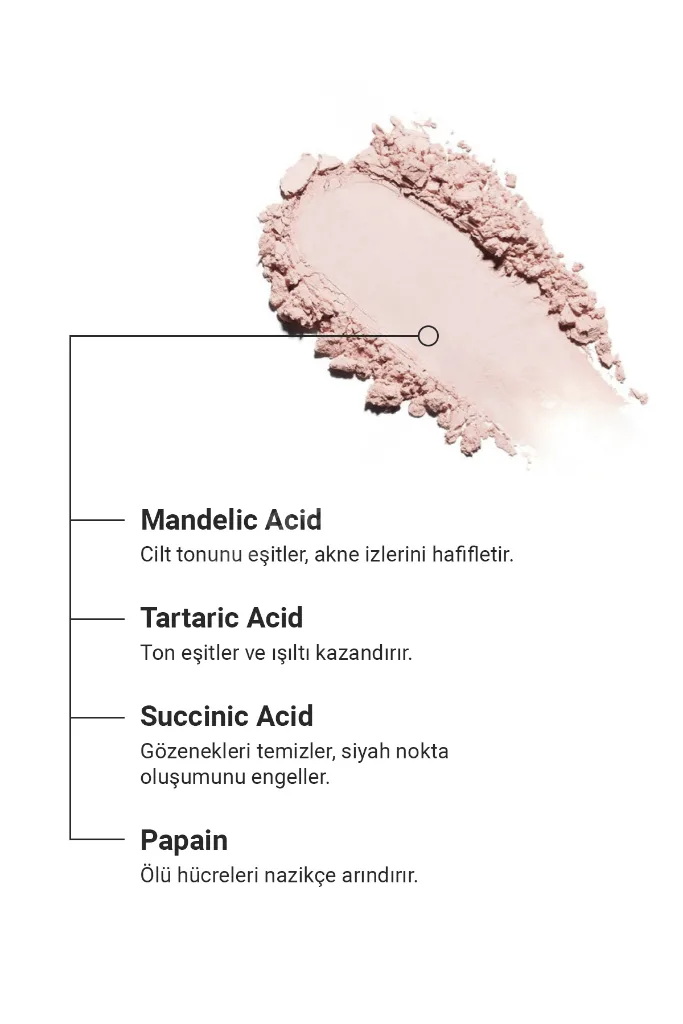 Arındırıcı Ve Yenileyici Enzim Peeling 100g(MANDELİC ACİD SUCCİNİC ACİD TARTARİC ACİD PAPAİN)