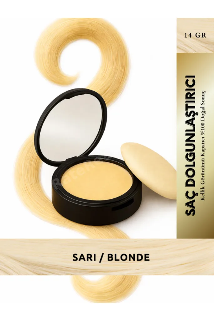 Suda Çıkmayan Saç Sakal Dolgunlaştırıcı Pudra Dip Boya 14 gr Sarı