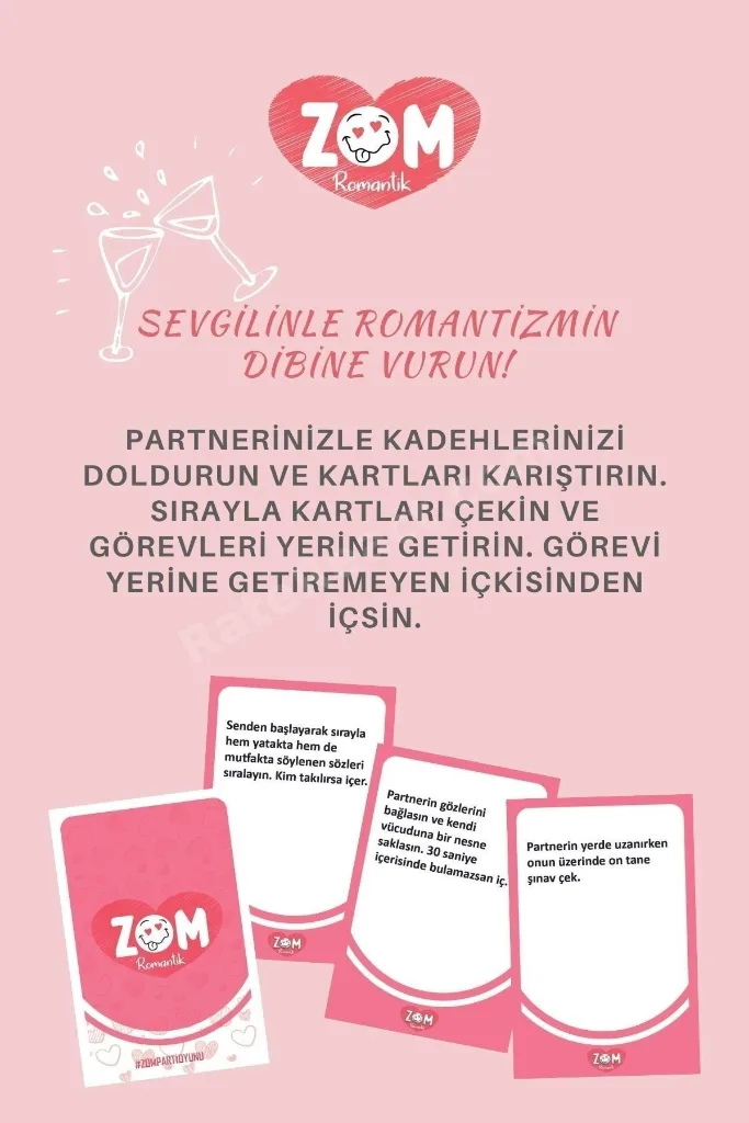 Zom Romantik Içki Oyunu Çiftler Için Kart Oyunu 150 Kartlı Sevgililer Günü Oyunu Kutu Shot Oyunu