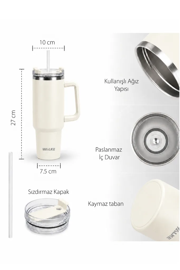 Luxury Pipetli Bardak Termos 1.2 Litre