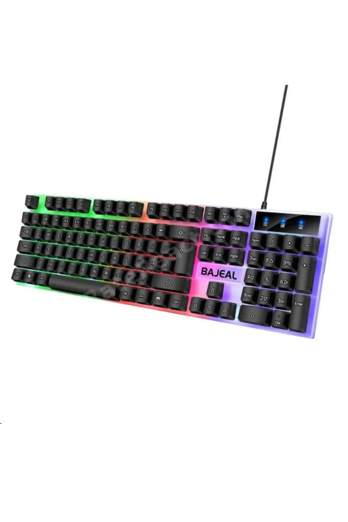 3111 Bajeal Işıklı Q Klavye - Mouse - Rgb Aydınlatmalı Türkçe Klavye- Oyuncu Klavyesi