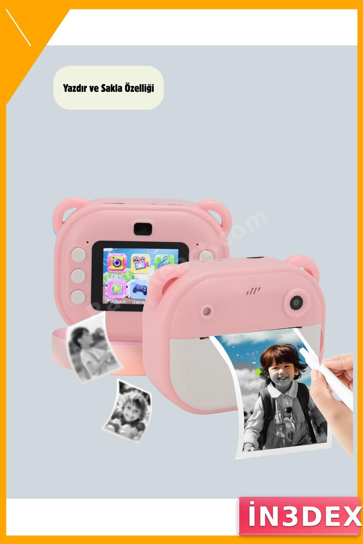 HD Çift Lensli Şipşak Kamera 24MP 32GB Termal Baskılı