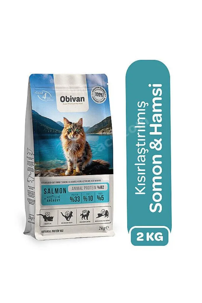 Sterilised Somonlu ve Hamsili Kısırlaştırılmış Kedi Maması 2 Kg