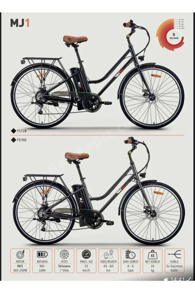 Rks Mj1 Elektrikli Bisiklet - Gri