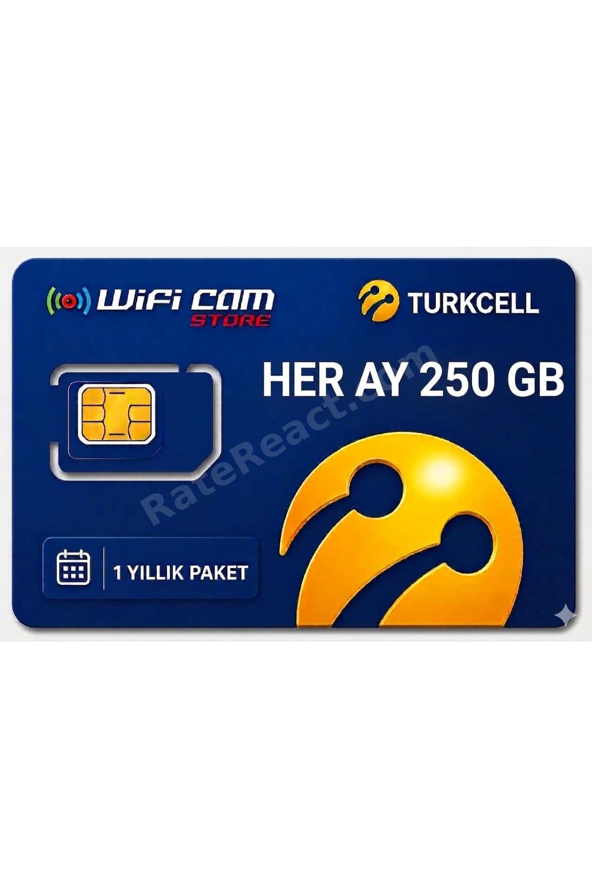 Turkcell 4g Yıllık Data Sim Kart Her Ay 250 gb 1 Yıllık Hat