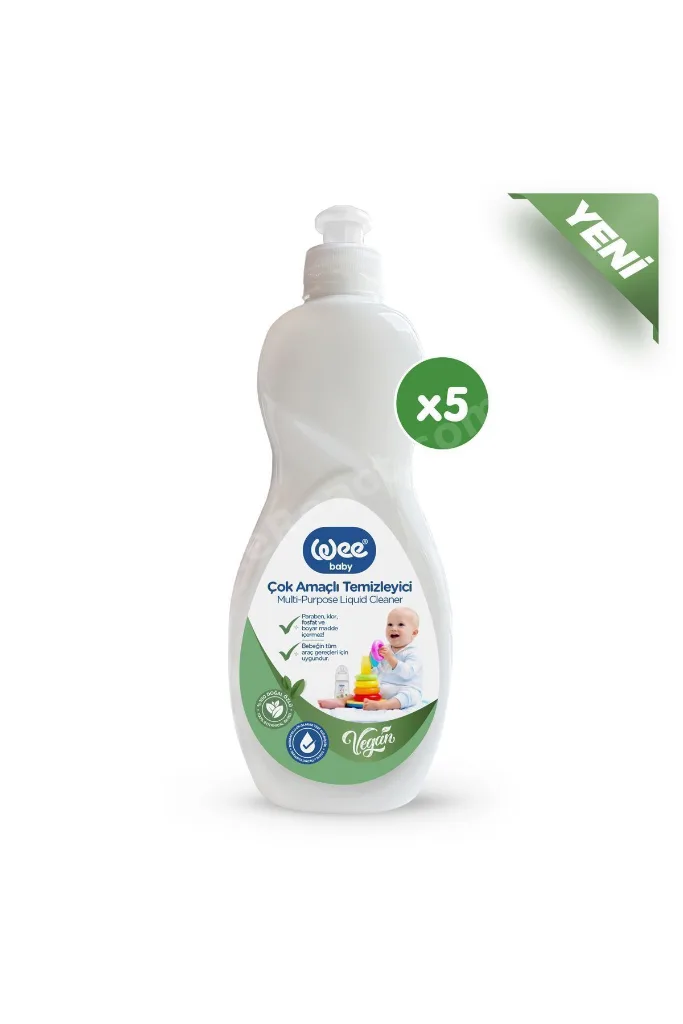 Vegan Çok Amaçlı Temizleyici 500 ml Biberon Temizleyici Jel (5 ADET)