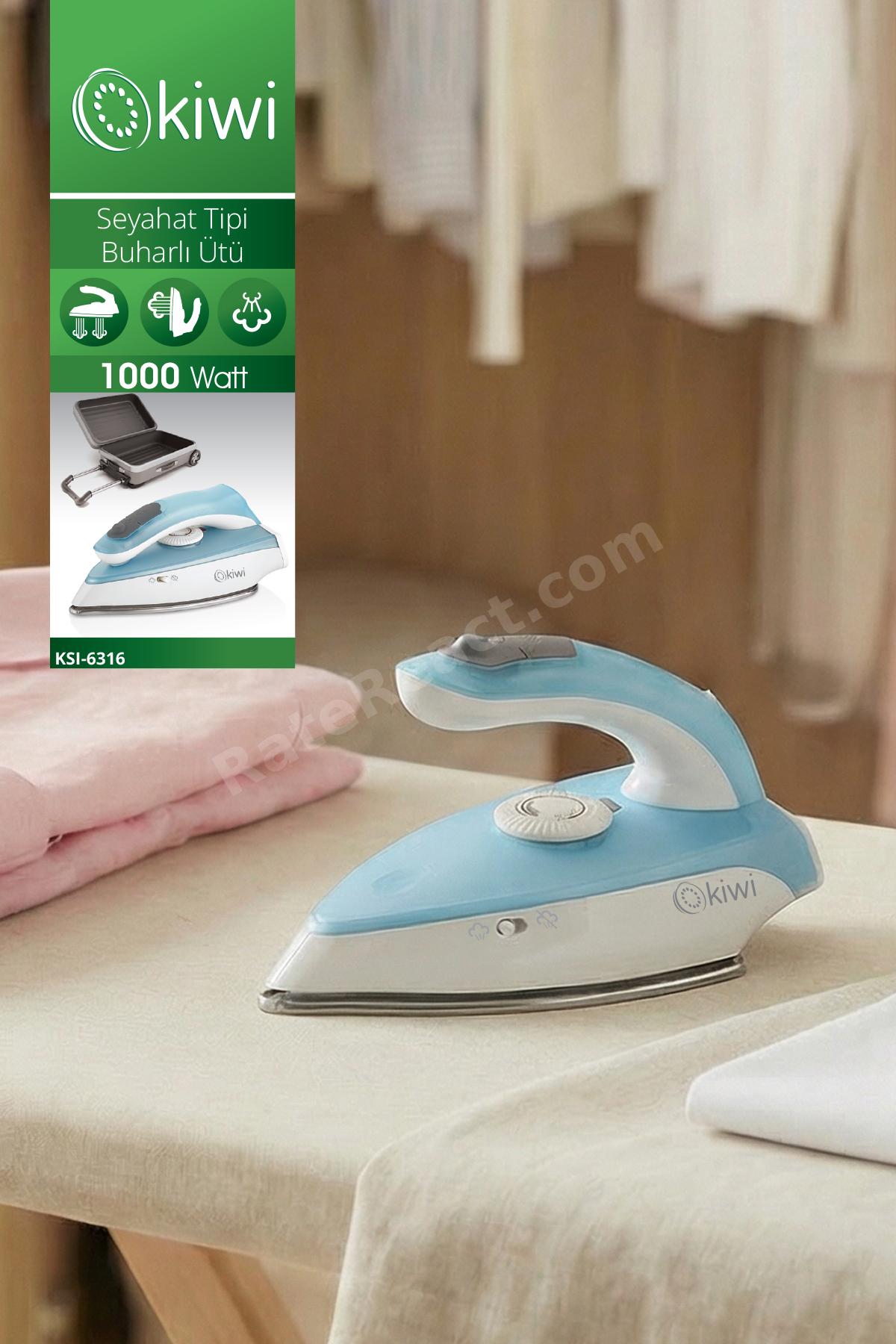 Çelik Tabanlı Katlanabilir 1000 Watt Seyahat Ütüsü