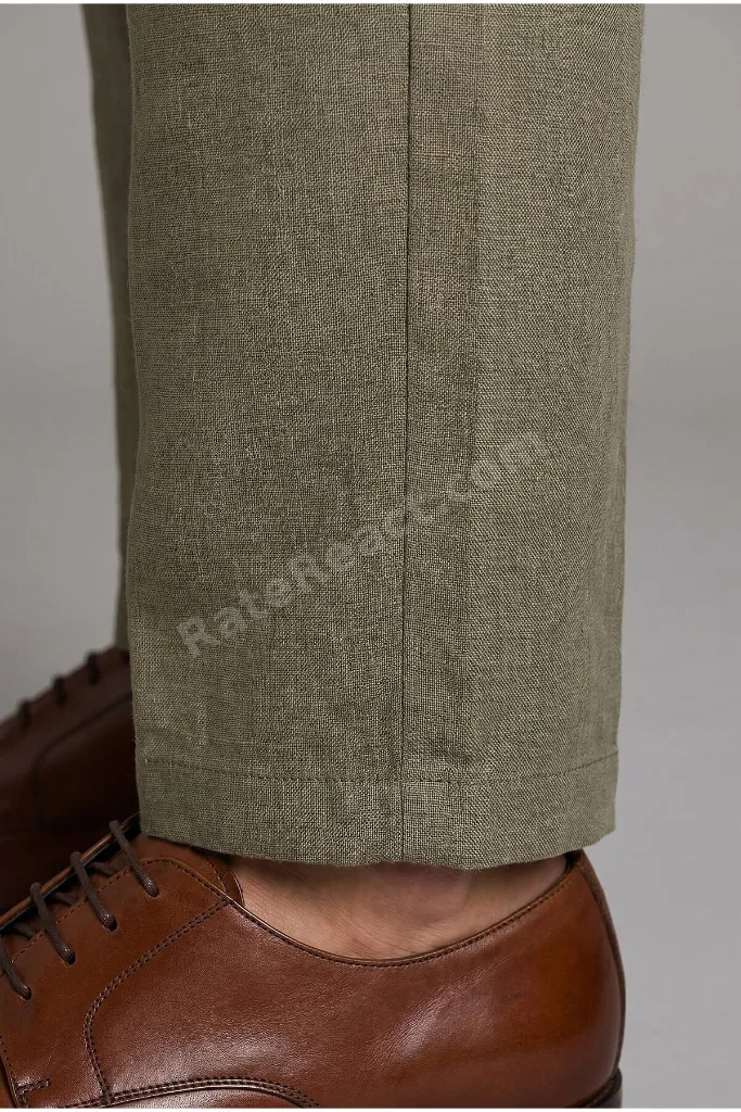 Haki Keten Jogger İpli Spor Pantolon