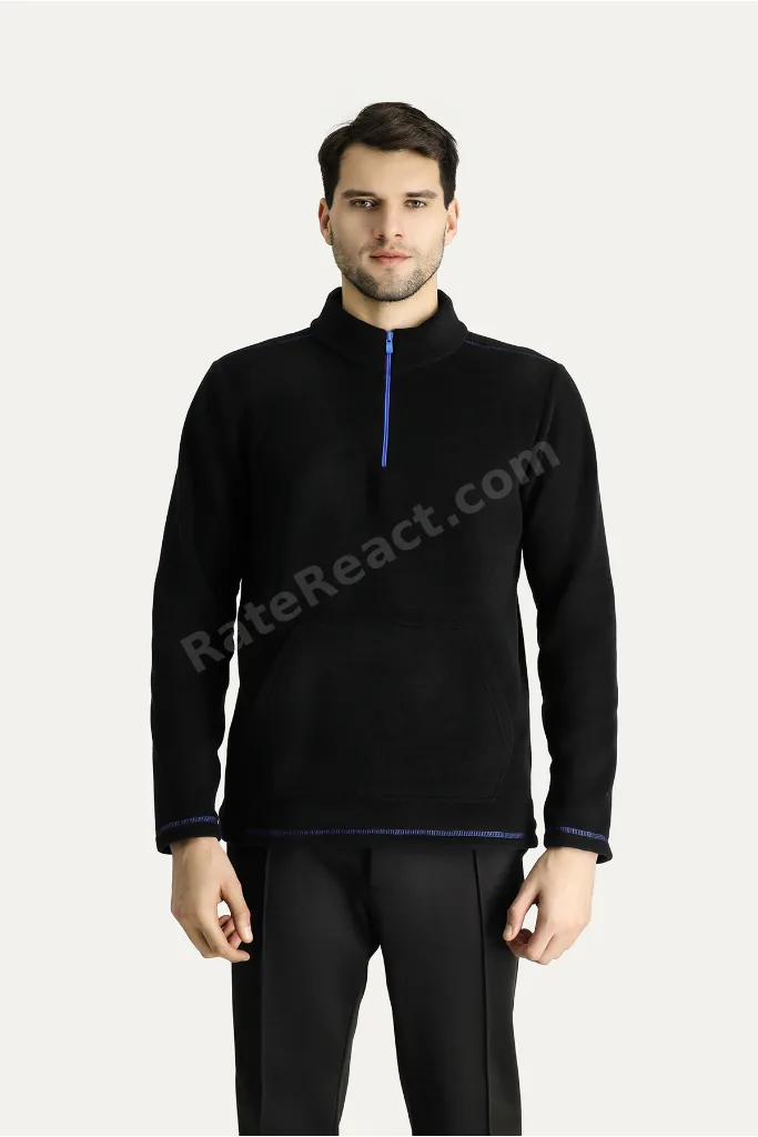 Yarım Fermuarlı Polar Sweatshirt