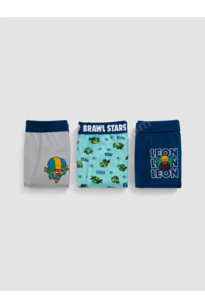 UZG STORE'Den Stil Sahiplerine Brawl Stars Baskılı Erkek Çocuk Boxer 3'lü