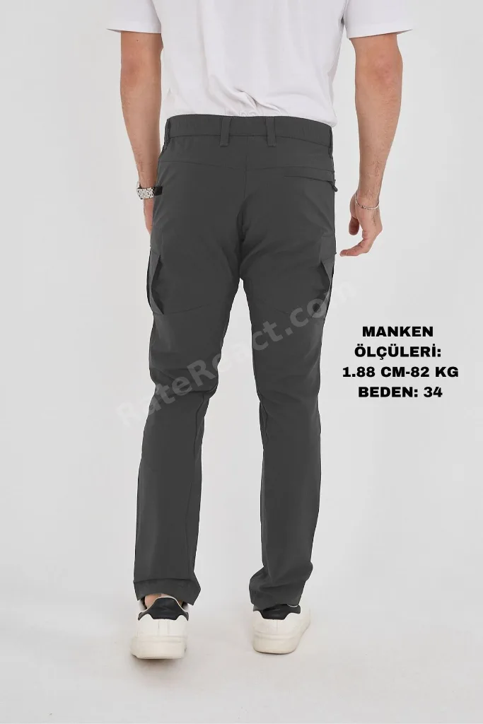 Camp525 Outdoor Tactical Su Iticili Likralı Yazlık Erkek Gri Taktik Pantolon