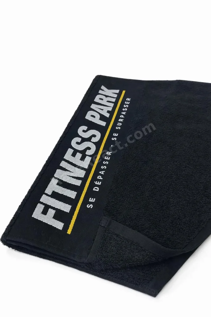 Fitness Sporcu Havlusu Siyah %100 Pamuk Ter Emici Antreman Gym Spor Havlusu 50 x 90 - 1 Adet