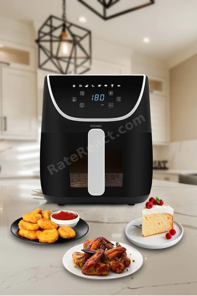 Gustofry  Xl Dokunmatik Cam Kapaklı Hazne Aydınlatmalı Airfryer Sıcak Hava Fritözü