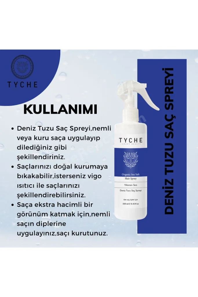 Hacim Ve Dolgunluk Veren Deniz Tuzu Saç Spreyi Organic Sea Salt Hair Spray Vitamin Sea 250 ml