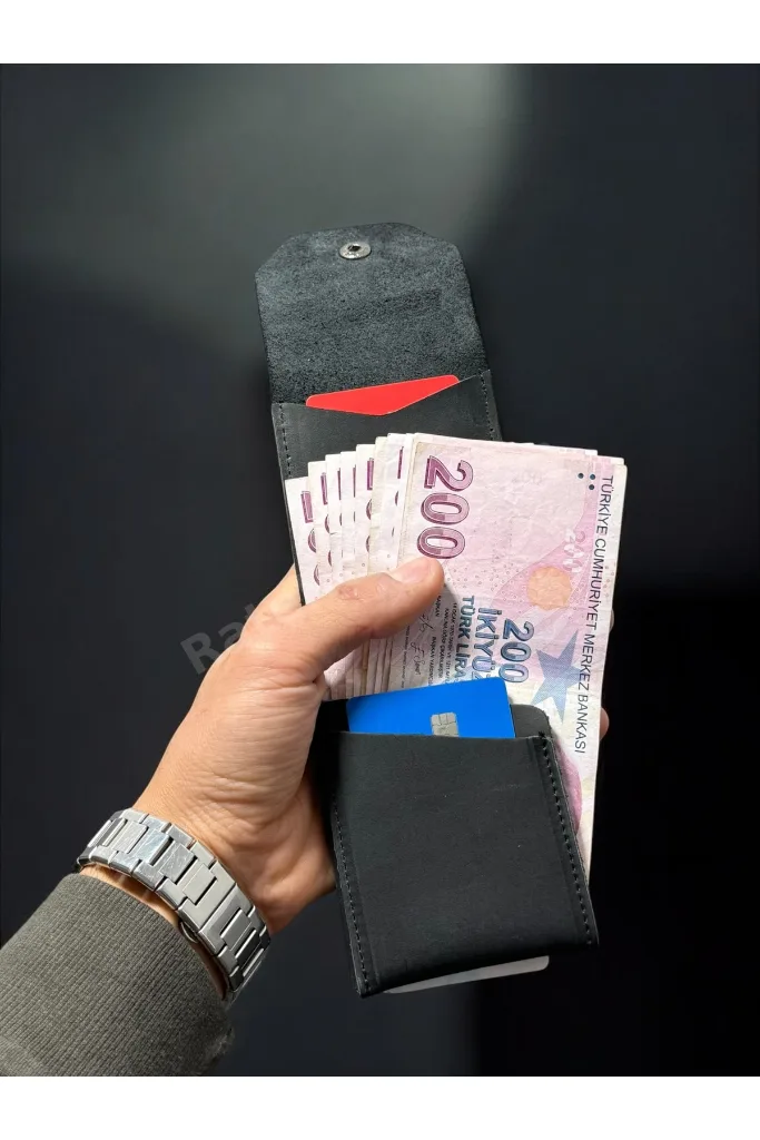 %100 Hakiki Crazy Dana Derisi Çerçeveli Minimalist Cüzdan Para Portföyü Kaliteli Kartlık Cüzdan