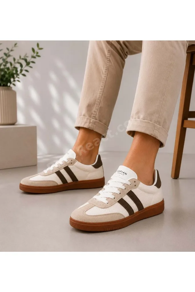 121230066 Lenora Deri Unisex Sneaker Ayakkabı KAHVERENGİ