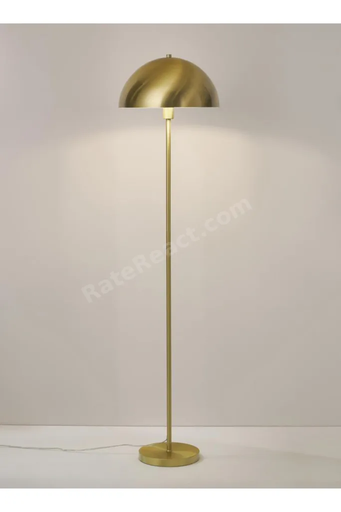 Modern Tasarım Mars Dekoratif Lambader Ayaklı Abajur Metal Eskitme Gold