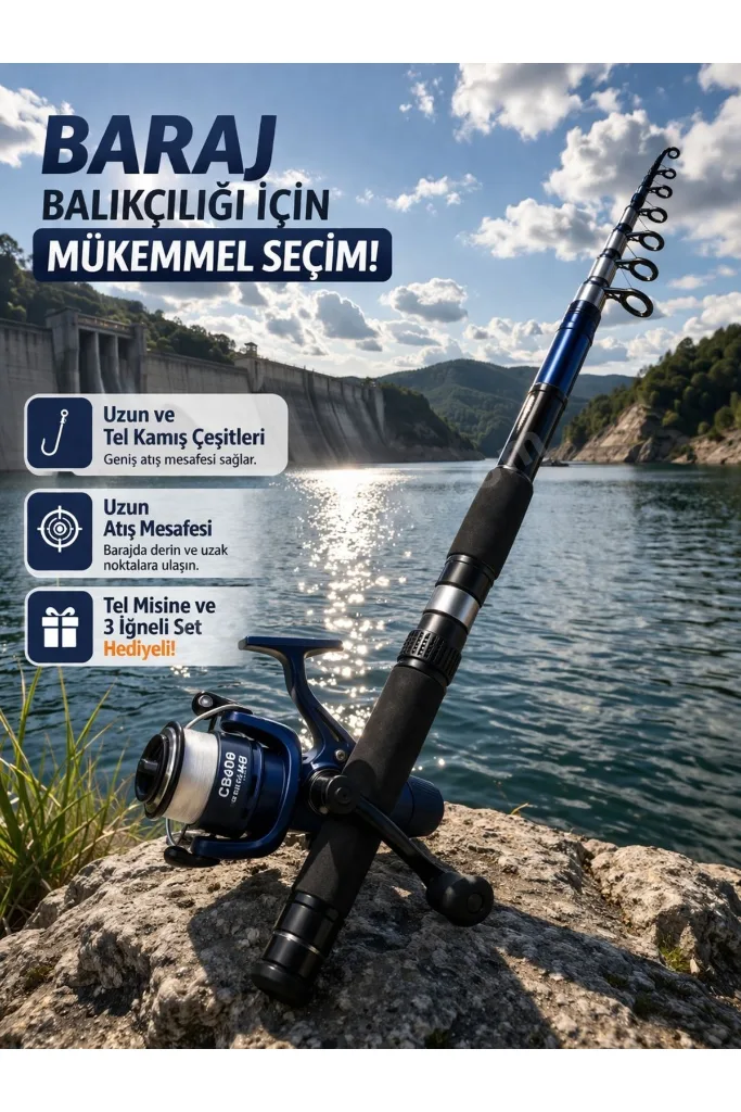 Balıkçılık Deniz ve Göl Için Hobi Olta Seti