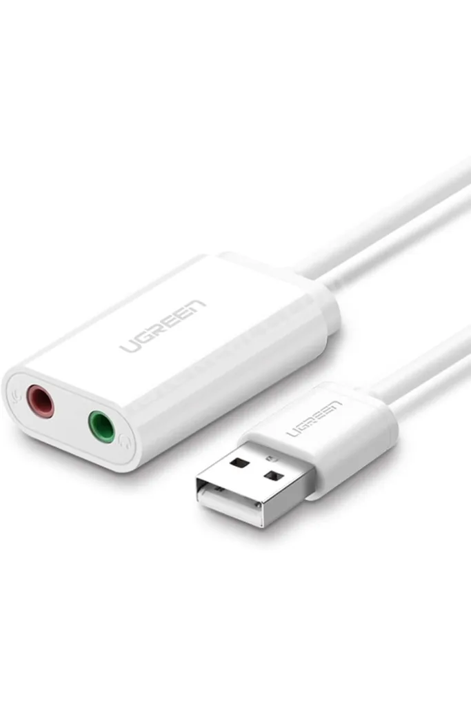 msa shop Harici 3.5 mm USB Ses Kartı, Beyaz 931845