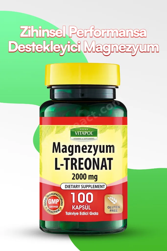 Magnezyum L Treonat 2000 Mg 100 Vegan Kapsül
