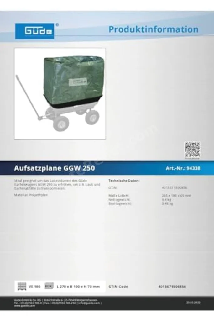 TTKTEKNOLOJİ Güde 94338 Bahçe Arabası Hacim Arttırma Örtüsü TTKTEKNOLOJİ 2026 395519