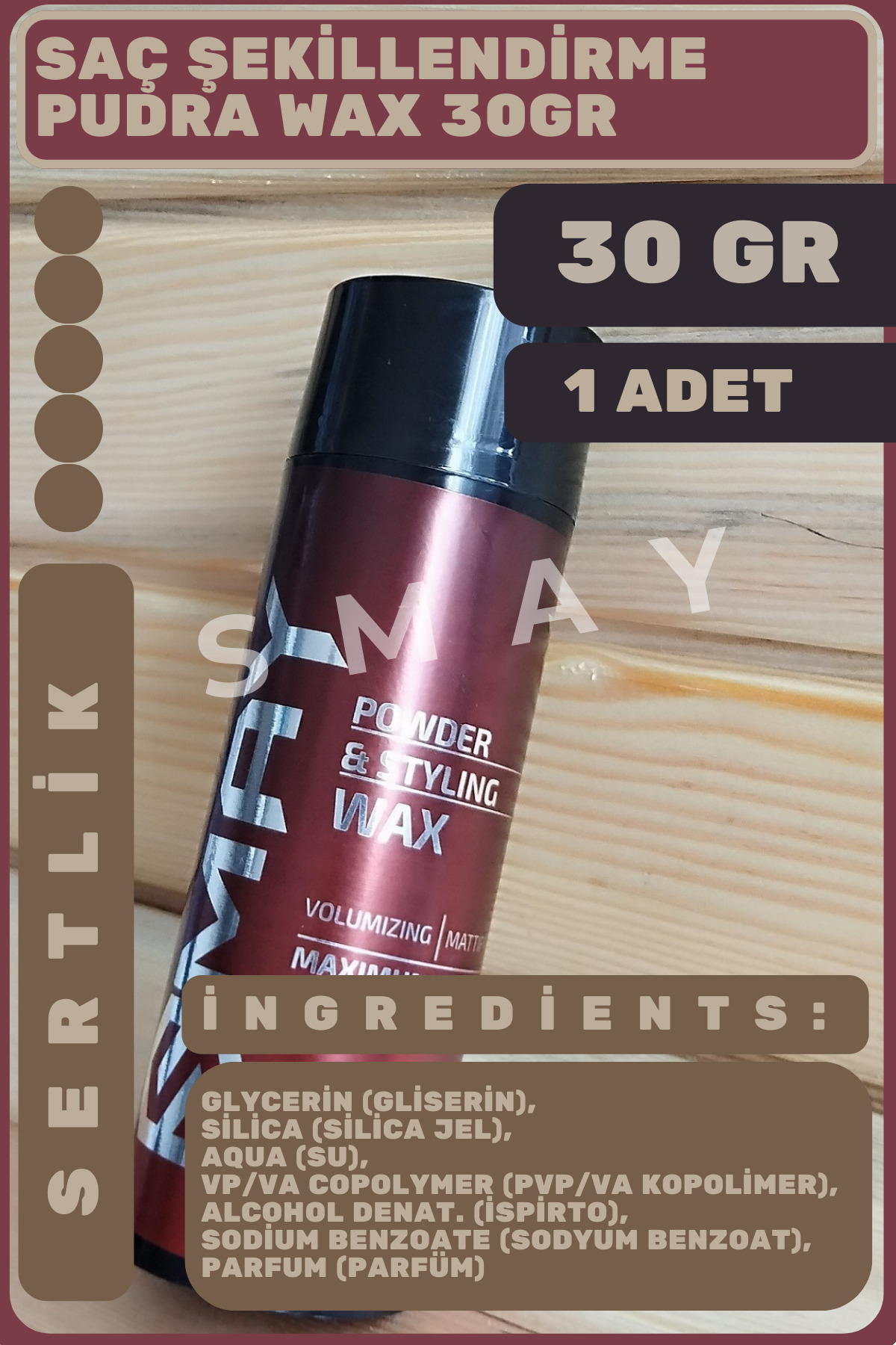 Saç Şekillendirme Pudra Wax 30GR,Wax Saç Pudrası,Saç Şekillendirici Toz Pudra,Şekillendirici Saç