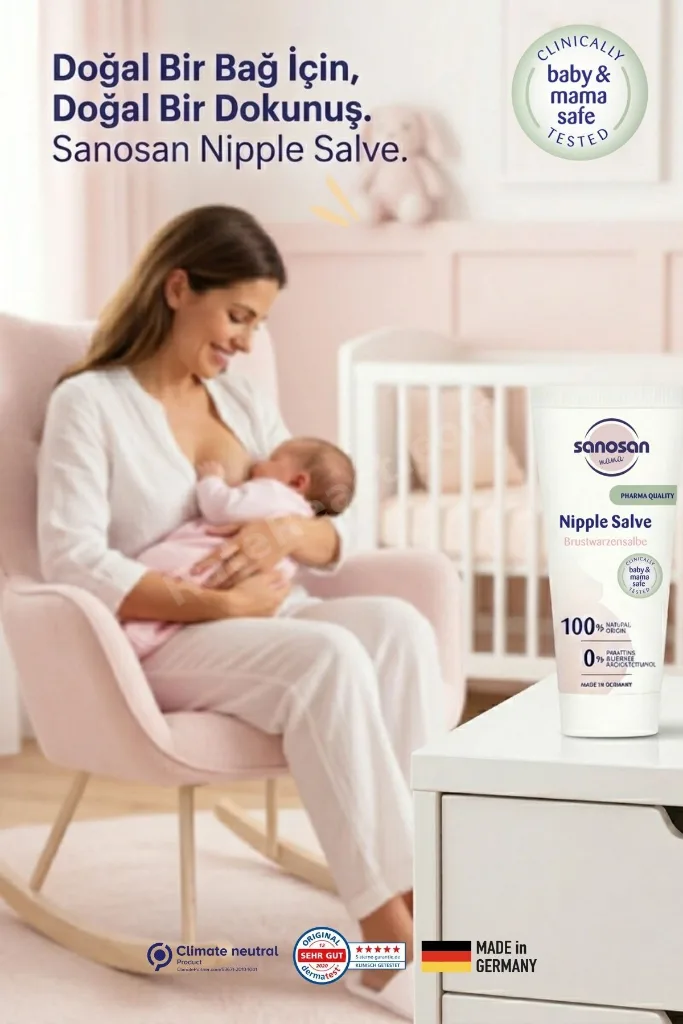 Mama Göğüs Ucu Kremi 20 ml - %100 Saf ve Doğal Lanolin İçerikli Hassas ve Çatlamış Göğüs Uçları İçin Onarıcı Bakım
