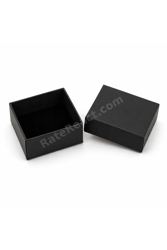 Siyah Takı Kutusu( 5,5x4x3 cm) Hediye Kutusu Yüzük Küpe Kolye Saklama Kutusu Şık Minimal Tasarım