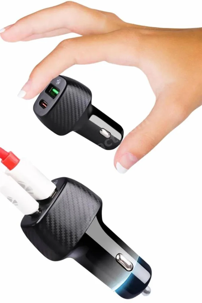 38W USB Type-C Girişli Oto Çakmaklık Araç İçi Hızlı Şarj Çakmaklık Şarj Aleti