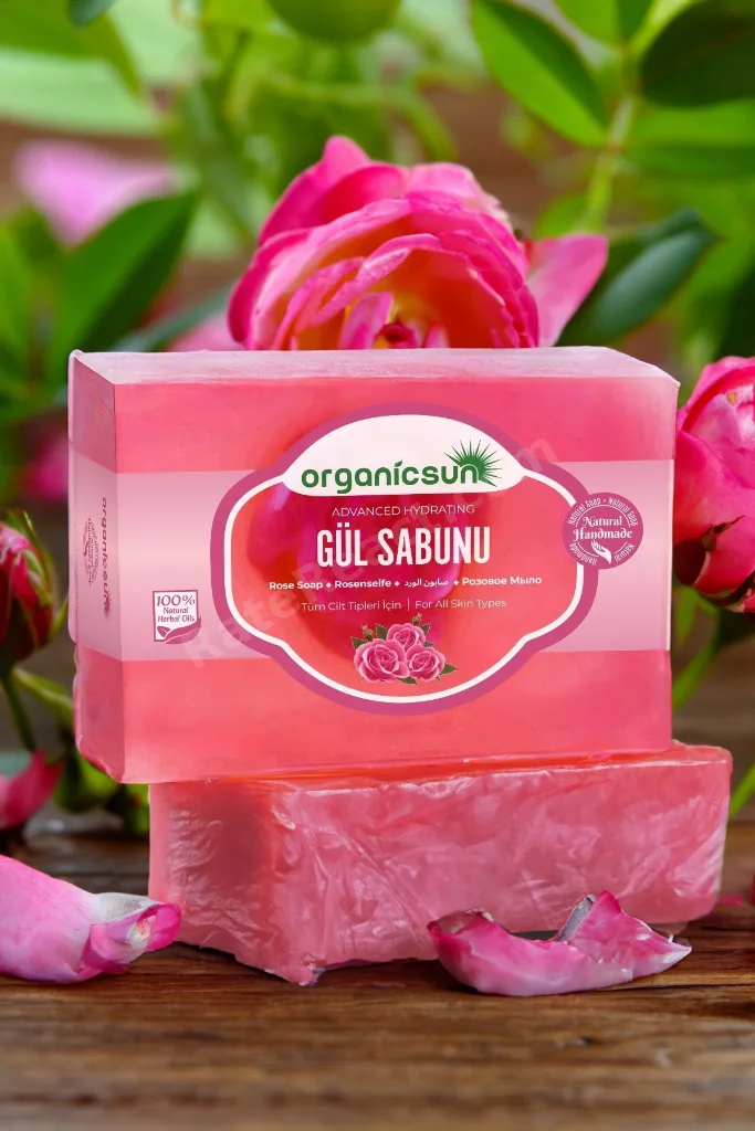 Doğal Gül Sabunu 140 Gr Tüm Cilt Tipleri İçin Onarıcı Besleyici Natural