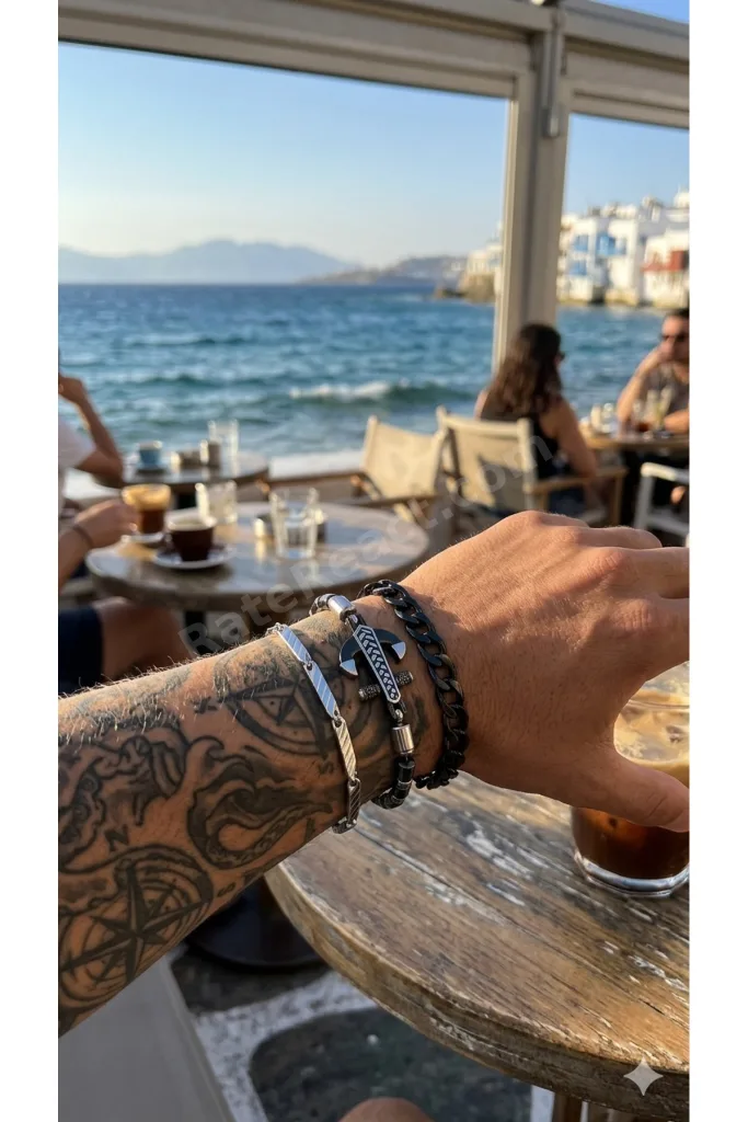 Yeni Sezon 3’lü Çelik Erkek Bilekliği