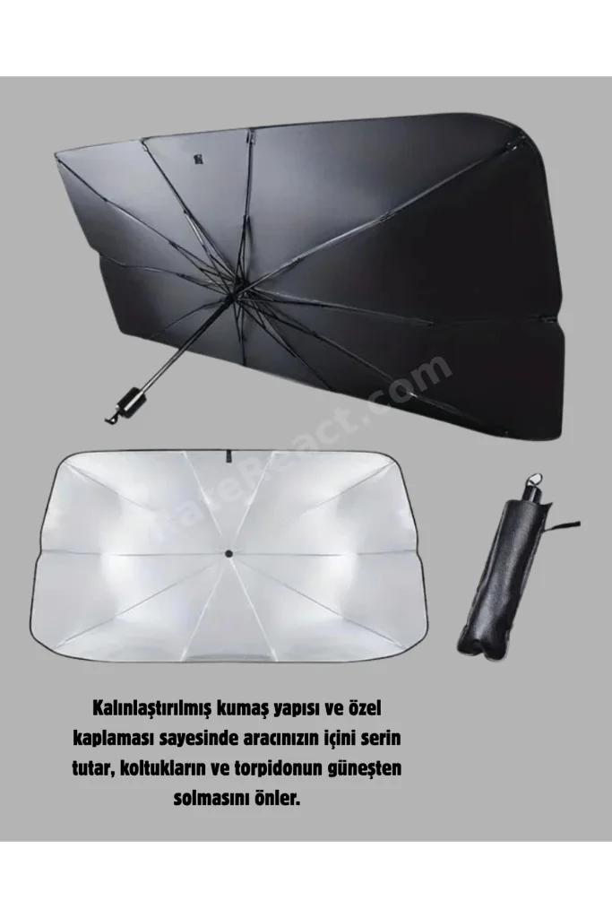 ShopletSell Ön Cam Güneşliği – Kalın Kumaş ve Cam Elyaf İskelet ile Maksimum UV Koruma 1274129