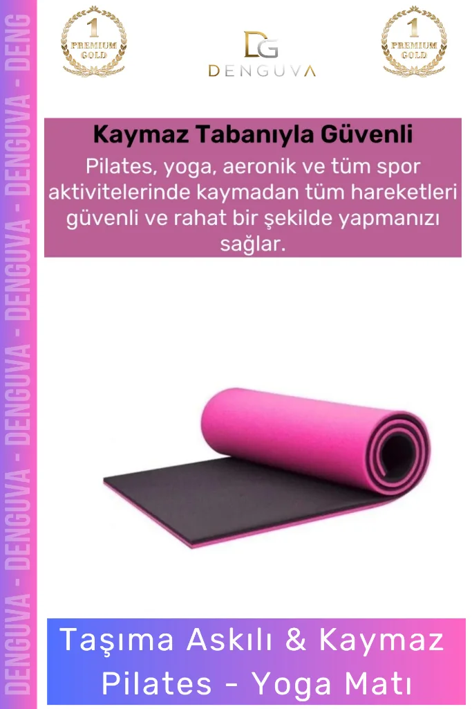 #YogaMİnderi Taşıma Askılı Dayanıklı Konfor Kamp Pilates Fitness Meditasyon Minderi 65mm Mat