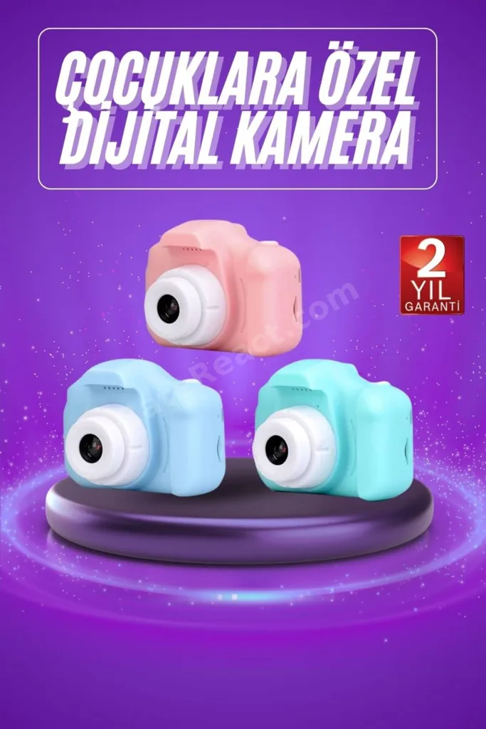 Dijital Fotoğraf Makinesi Çocuk Mini 1080p HD Kaliteli Renkli - GLST9673-4458