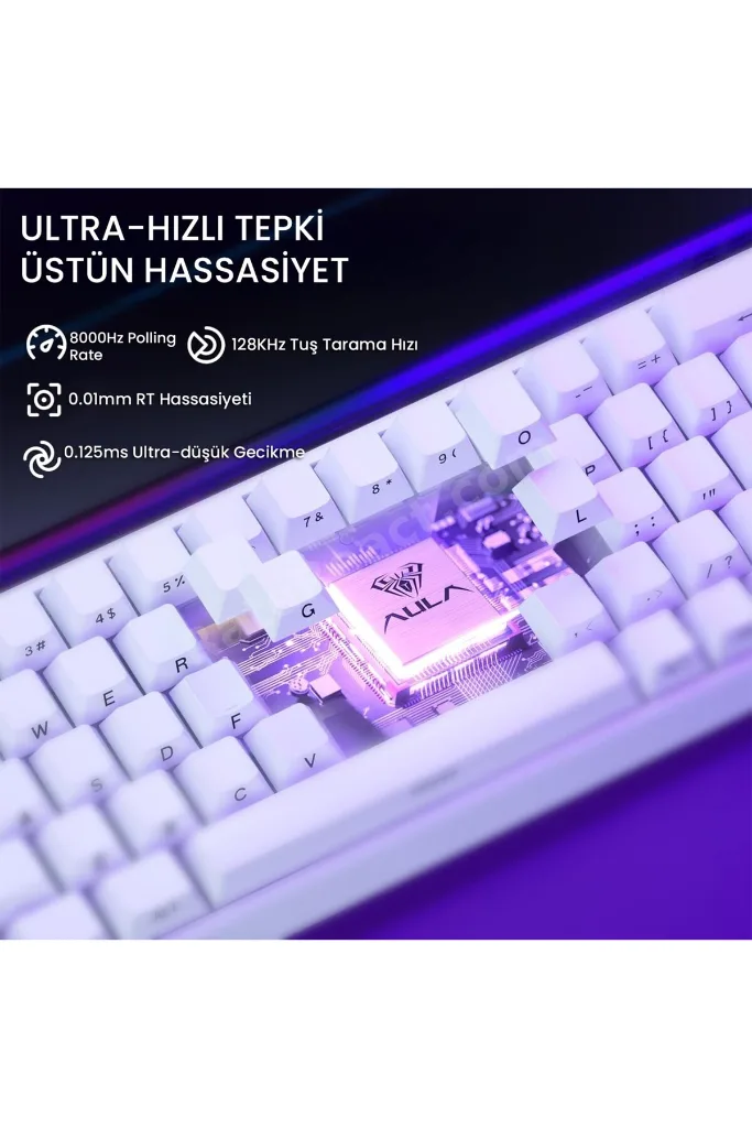 Hero 68 HE Manyetik Klavye Rapid Trigger Meteor Switch 8000Hz RGB Neon TKL Hot Swap Oyuncu Klav