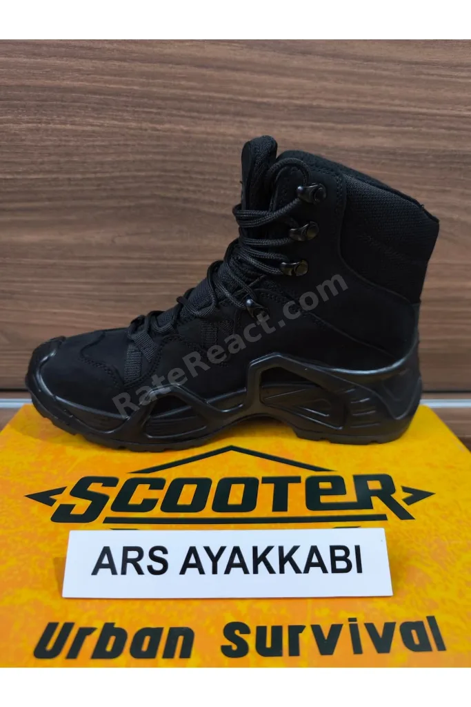 Bot Askeri Özel Harekat Tactical  Siyah 1492 Erkek Postal  Trekking  Bot