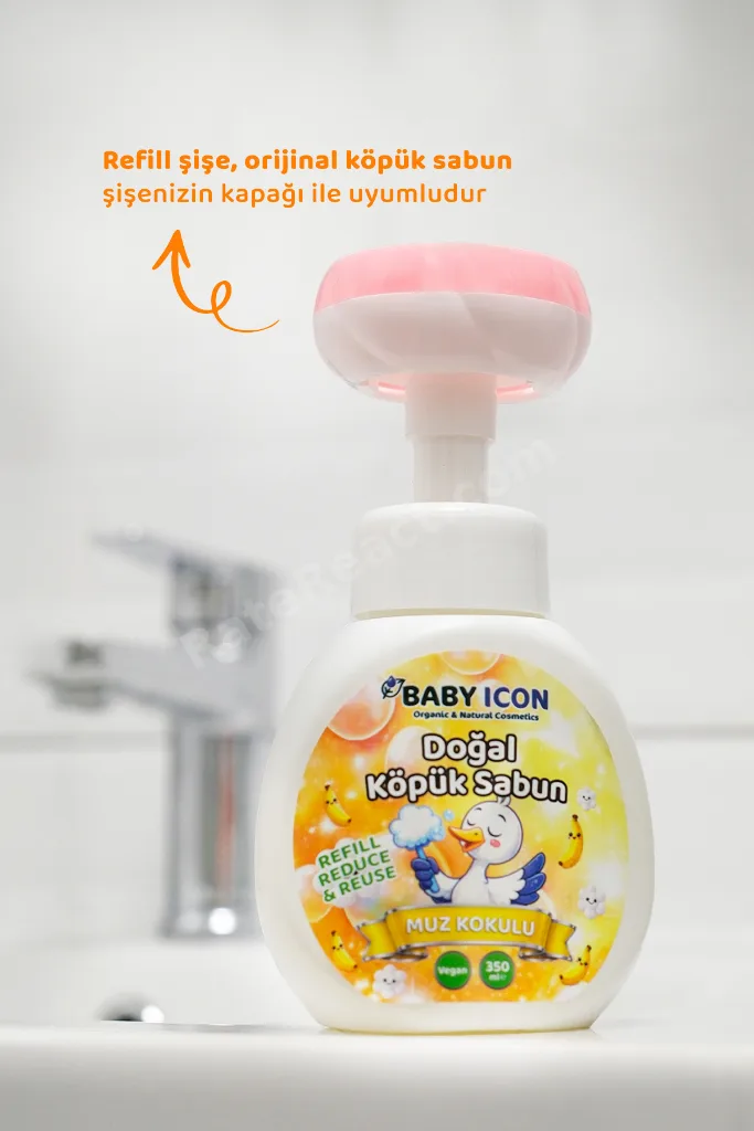 6lı Yedek Dolum - Doğal Çocuk Köpük Sabun 350 ml Muz Kokulu