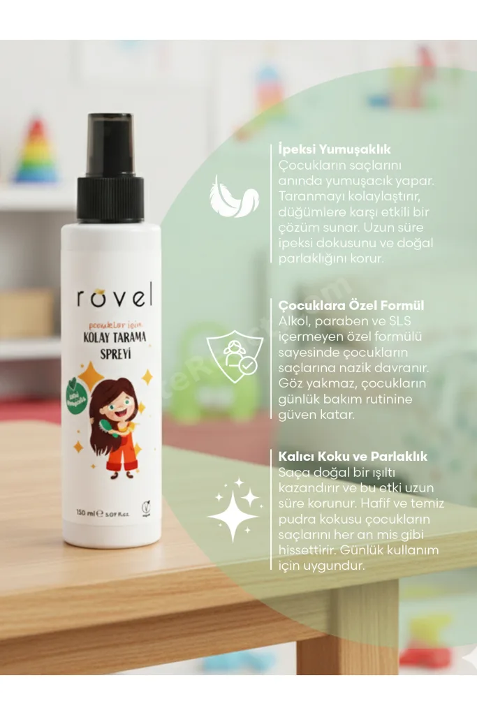 Kolay Saç Tarama Spreyi - Çocuklar İçin Özel Formül 150ml