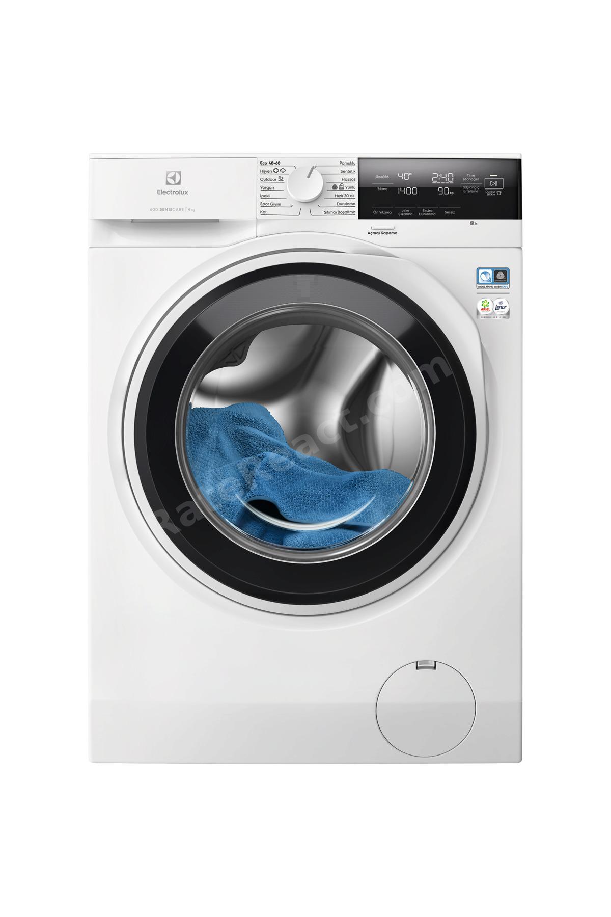 EW6F3494T 600 Serisi SensiCare 9 kg 1400 devir A sınıfı Çamaşır Makinesi