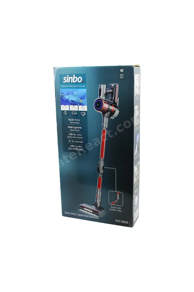 DİKEY KABLOSUZ ELEKTRİKLİ SÜPÜRGE ERGOMİK SAP 1LT TOZ HAZNE - XL TURBO APARAT (4887) NemereHome