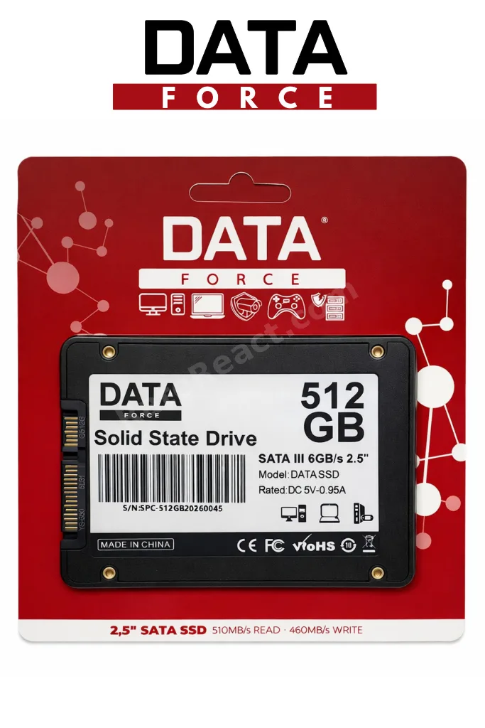 512GB SSD 2.5” SATA III – Hızlı Açılış, Sessiz